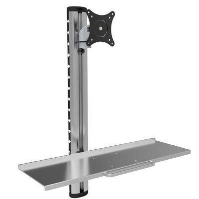 Techly ICA-PLW 01 Supporto a parete per monitor da 15-27" con ripiano per tastiera