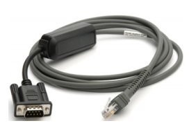Zebra CBA-R10-S07ZBR cavo seriale Nero 2,13 m DB9 RJ-45