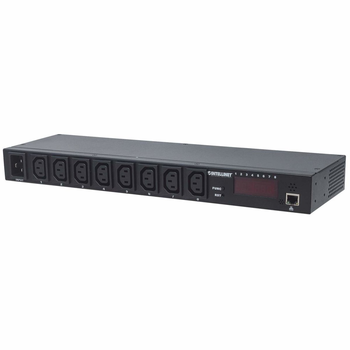 Intellinet 163682 unita di distribuzione dell'energia (PDU) 8 presa(e) AC Nero