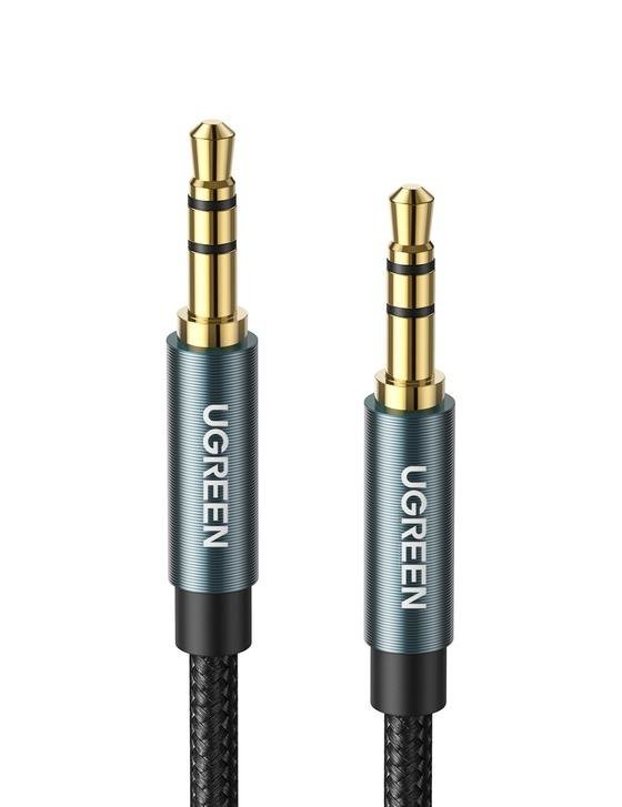 UGREEN Cavo Audio 3.5mm maschio a 3.5mm maschio- placcato in oro con case in metallo 2m (Blue)