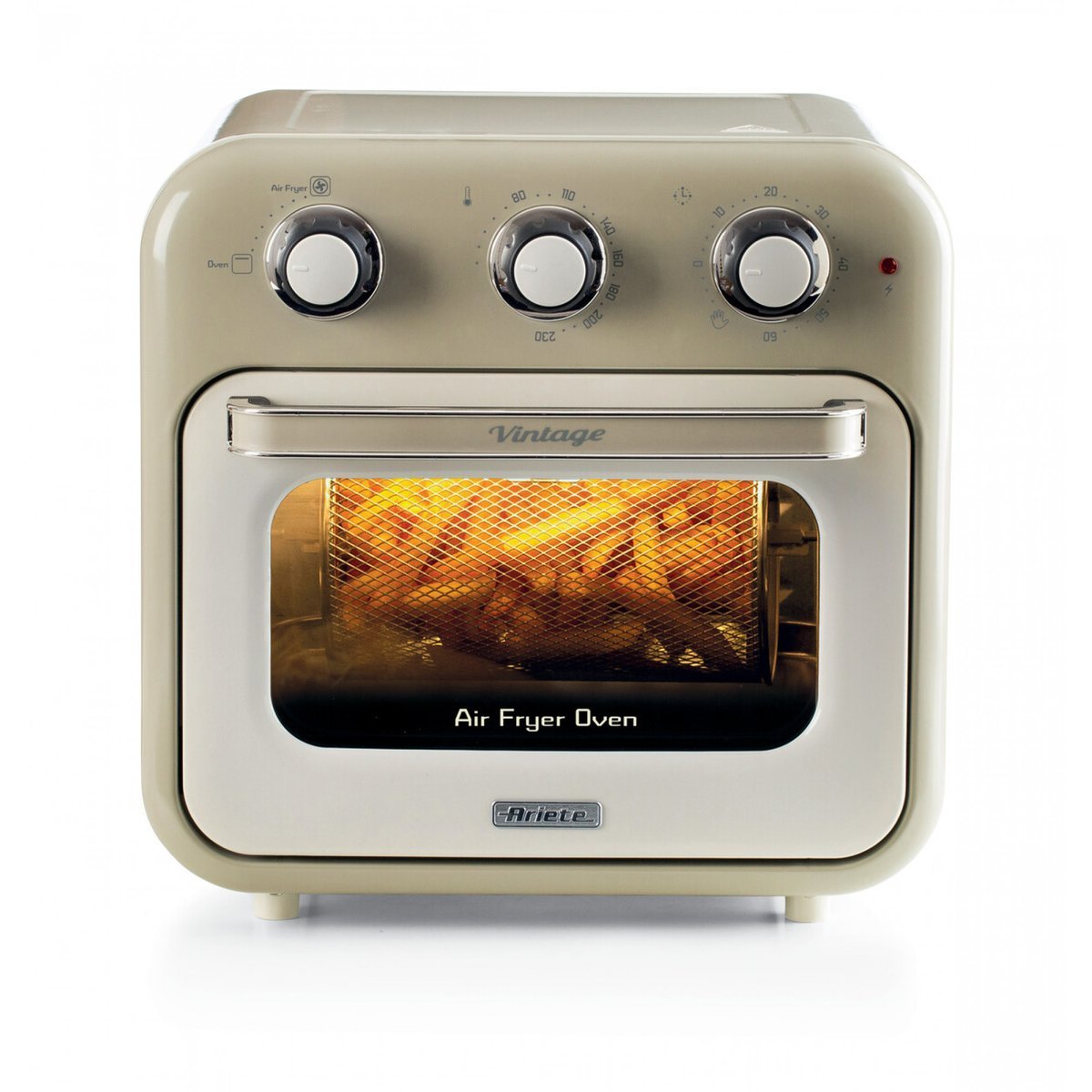 FRIGGITRICE AD ARIA + FORNO 16LITRI SERIE VINTAGE BEIGE