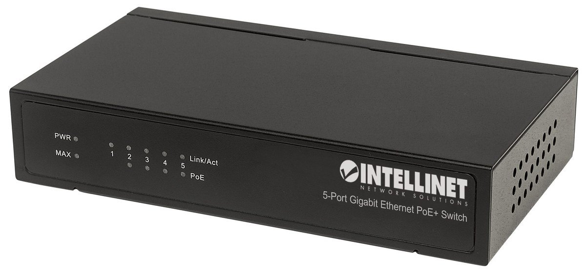 Intellinet 561228 switch di rete Non gestito Gigabit Ethernet (10/100/1000) Supporto Power over Ethernet (PoE) Nero