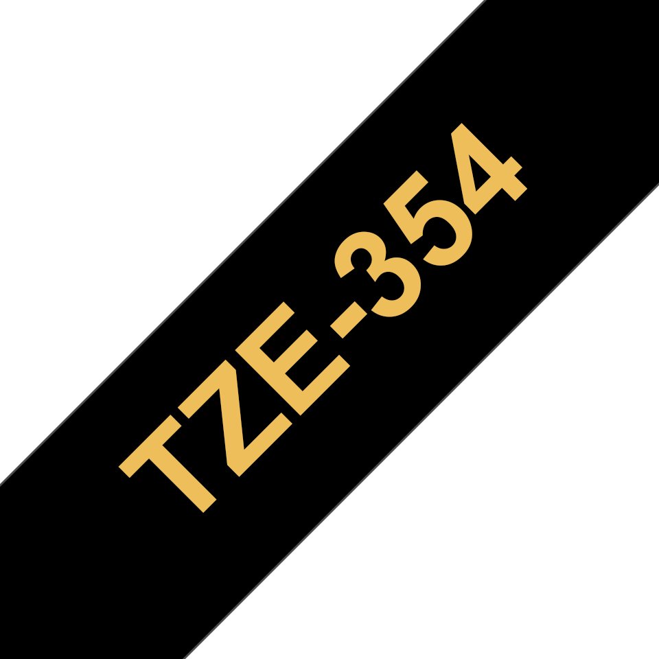 Brother TZe-R354 - Satinata - oro su nero …