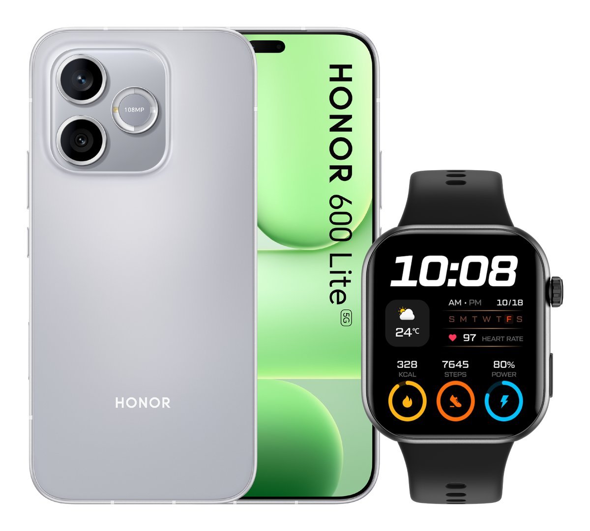 Honor 600 Lite 8+256GB 6.6"5G Velvet Grey DS + Watch 2i ITA