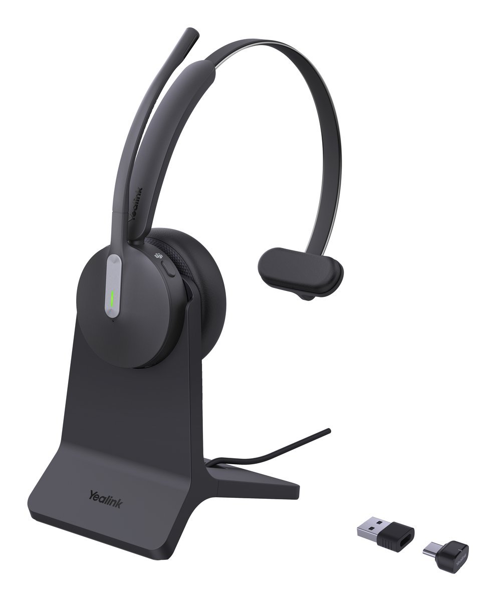 Yealink BH70 Mono with Stand Teams Auricolare Wireless A Padiglione Ufficio USB tipo A Bluetooth Base di ricarica Nero