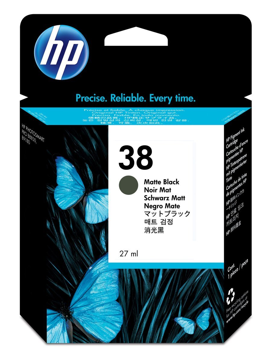 HP 38 cartuccia d\'inchiostro 1 pz Originale Resa standard Nero opaco
