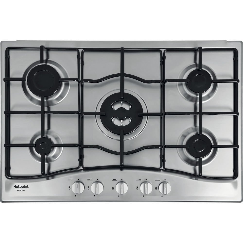 PIANO COTTURA A GAS HOTPOINT 75CM - GRIGLIE SMALTATE (PCN 752 T/IX/HAR)
