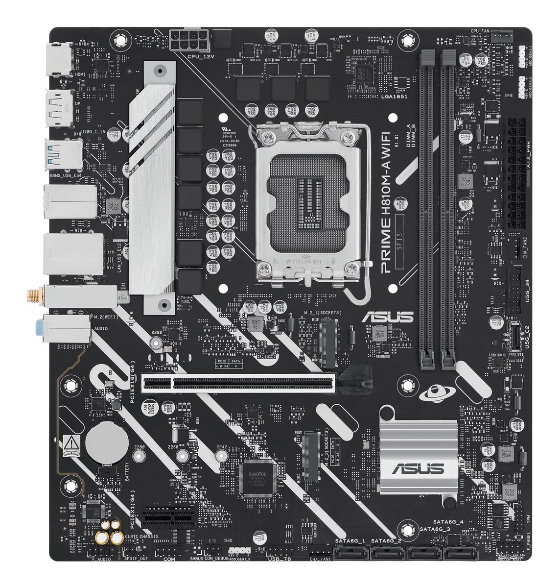 MB ASUS PRIME H810M-A WIFI 1851 2D5 2M.2 4S3 1HD/1DP MATX