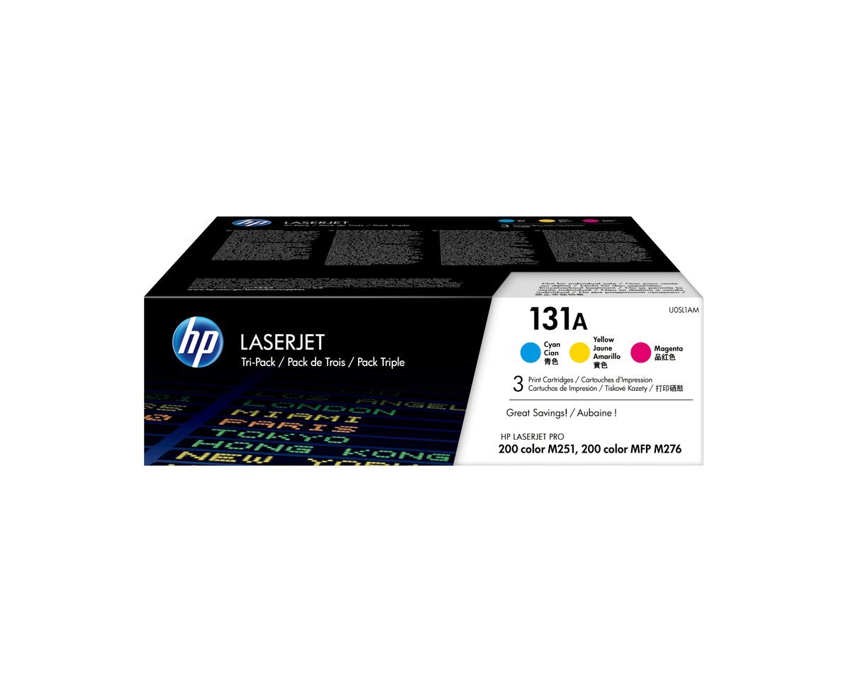 HP Confezione da 3 cartucce Toner originali ciano/magenta/giallo LaserJet 131A