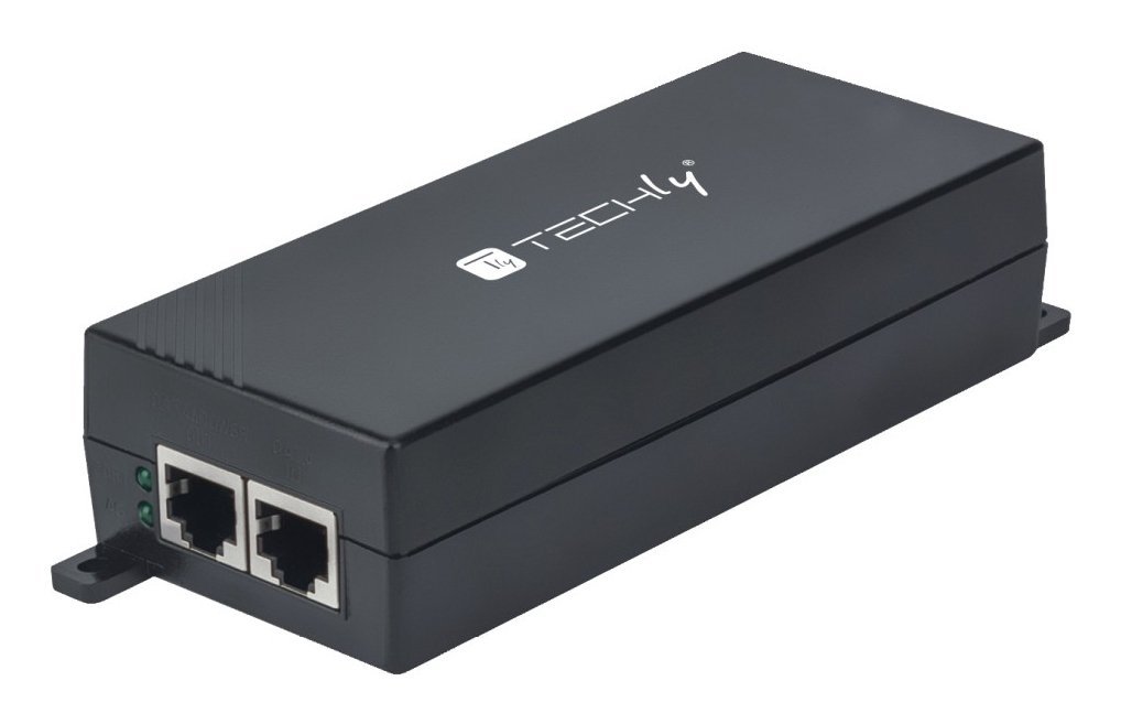 Techly I-SWHUB 3000STY2 Alimentatore PoE+ Gigabit, 1x RJ45 30W 802.3af/at