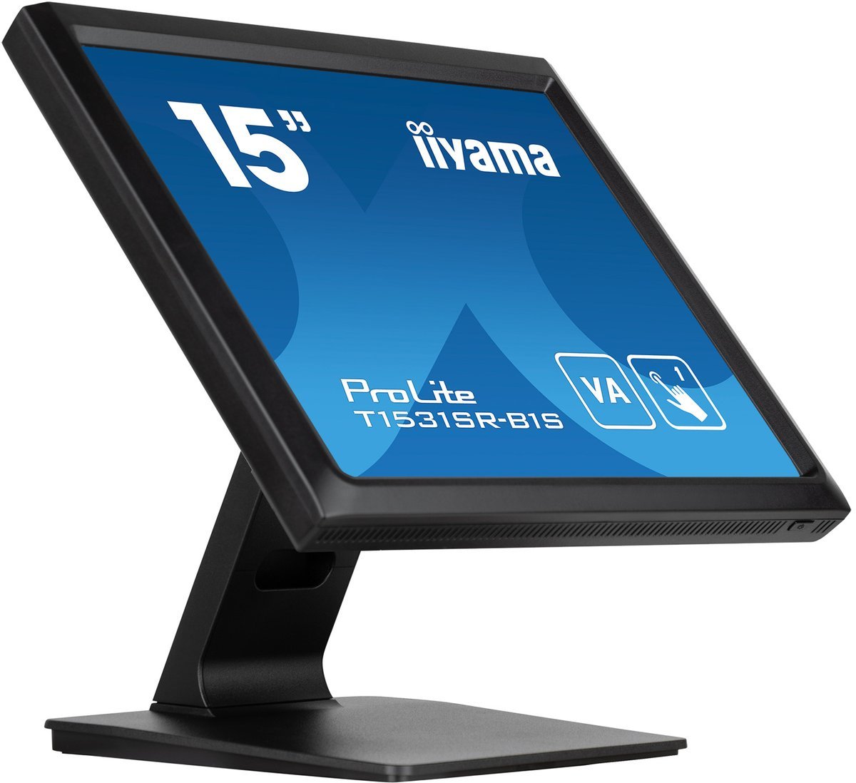 iiyama ProLite - Monitor a LED - 15" - touchscreen - 1024 x 768 - VA - 350 cd/m² - 2500:1 - 18 ms - HDMI, VGA, DisplayPort - altoparlanti - nero, opaco