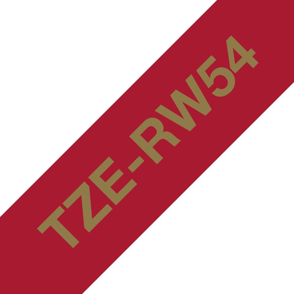 Brother TZe-RW54 - Satinata - dorato su rosso …