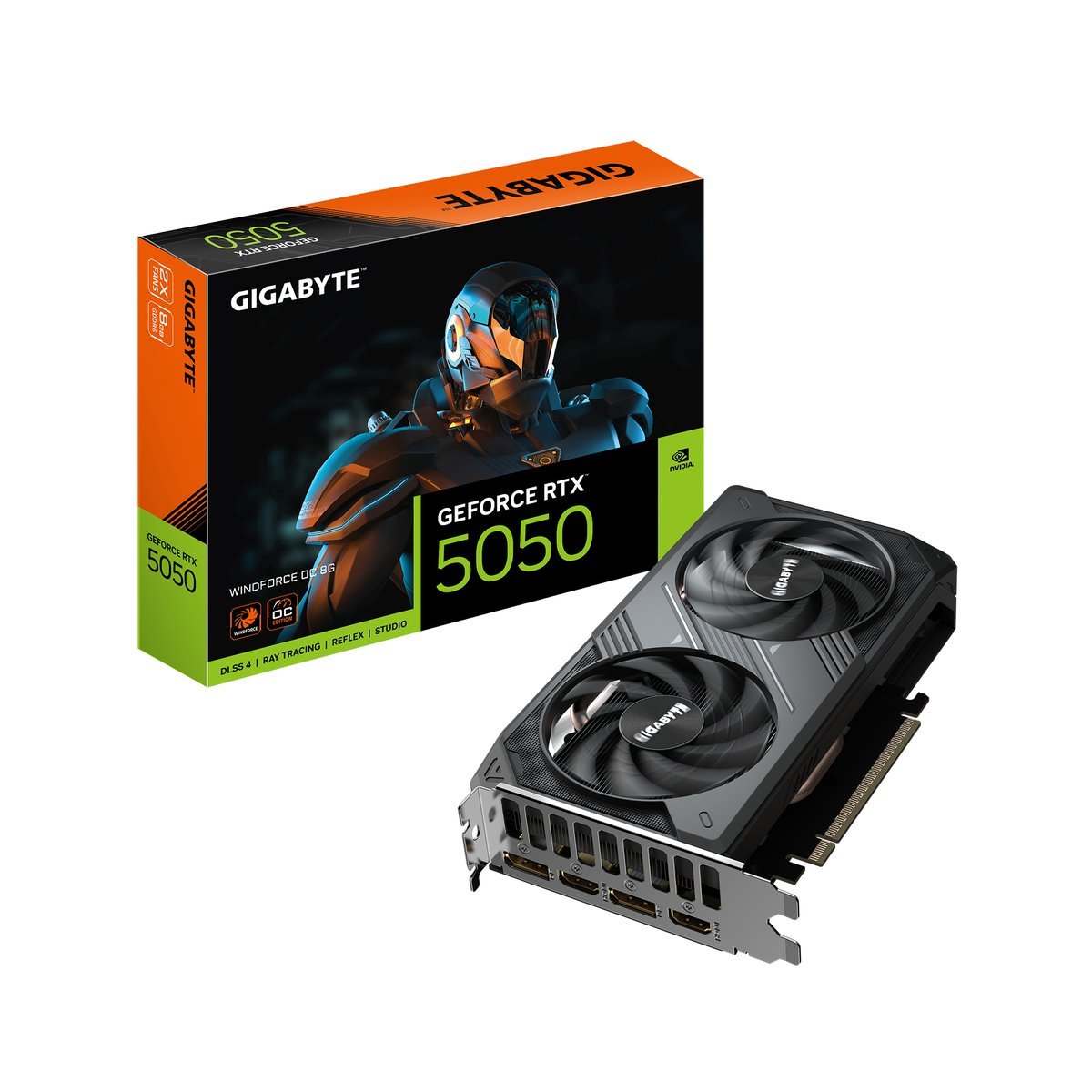 GIGABYTE GEFORCE RTX 5050 WINDFORCE OC 8GB GDDR6 DLSS4 DUAL FAN - PCI Express 5.0 16x 2 x DISPLAYPORT 2 x HDMI