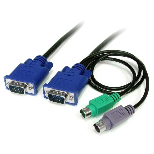 StarTech.com Cavo sottile KVM, PS/2 3 in 1, 1,8 m (SVECON6) - Cavo tastiera / video / mouse (KVM) - PS/2, HD-15 (VGA) (M) a HD-15 (VGA) (M) - 1.8 m - stampato - per P/N: CABCONS1716I, RACKCONS1908, RACKCONS1916, SV1631DUSBGB, SV831DUSBA, SV831DUSBGB
