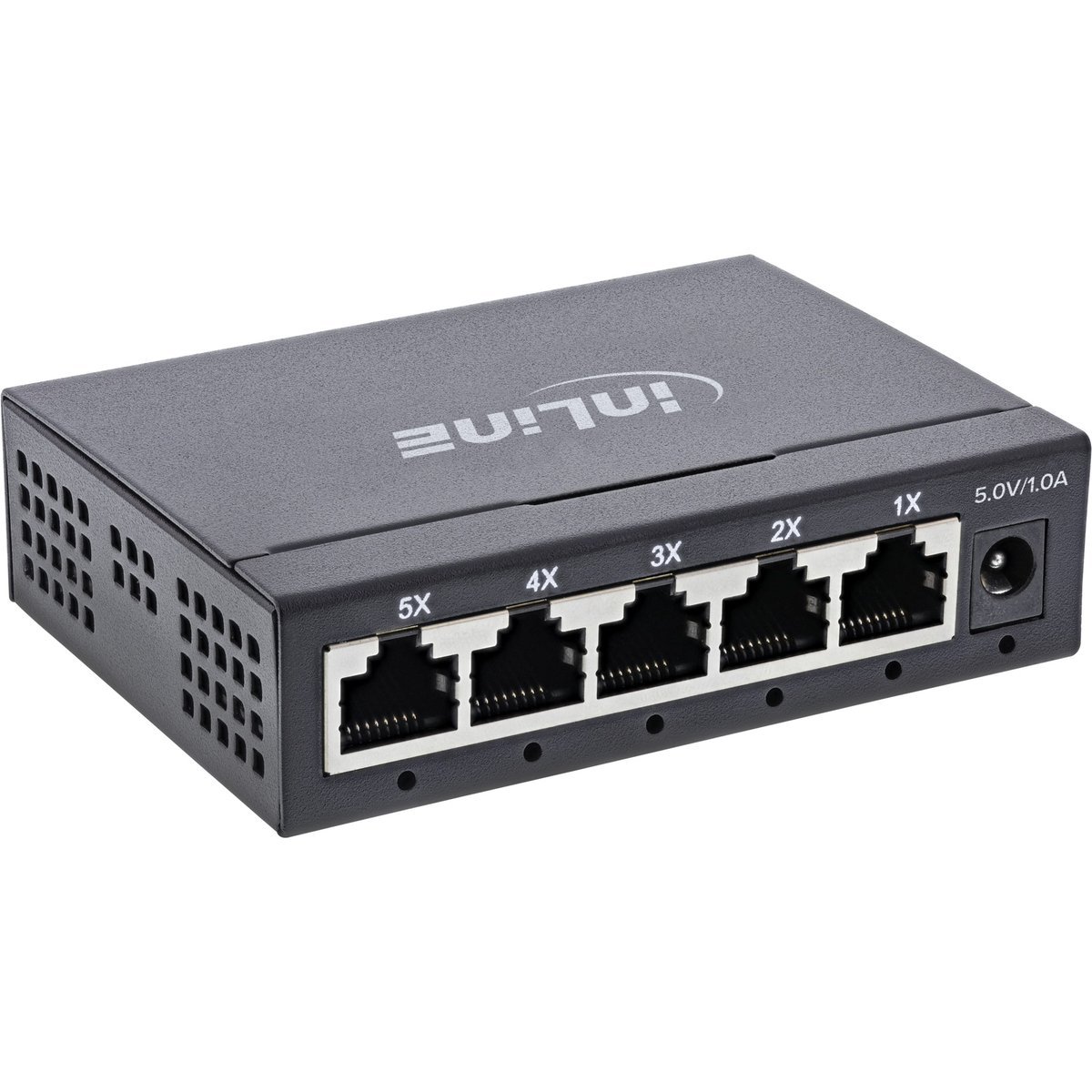 InLine Switch di rete Gigabit 5 porte - Desktop, metallo, fanless, 10/100/1000 Mbps
