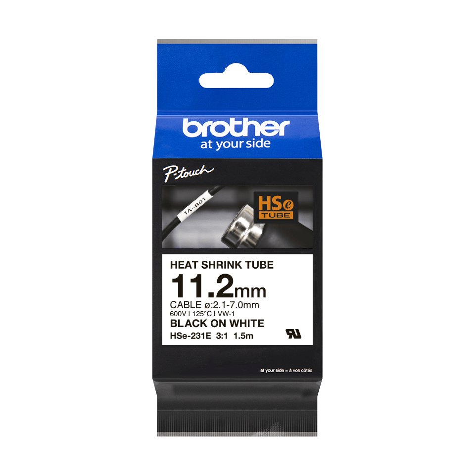Brother HSe-231E - Nero su bianco - Rotolo …