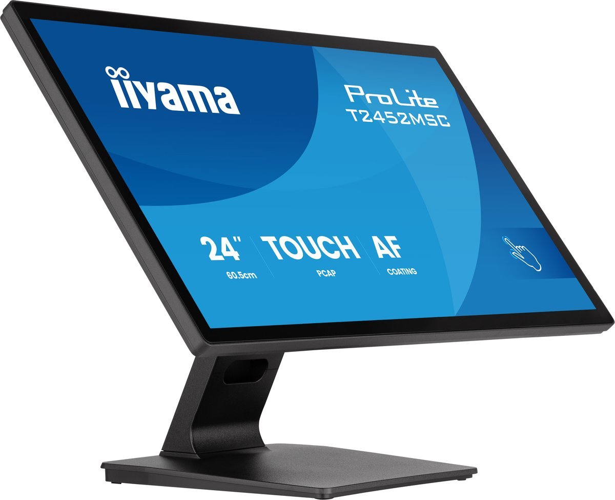 iiyama ProLite T2452MSC-B2 Monitor PC 61 cm (24") 1920 x 1080 Pixel Full HD Touch screen Nero
