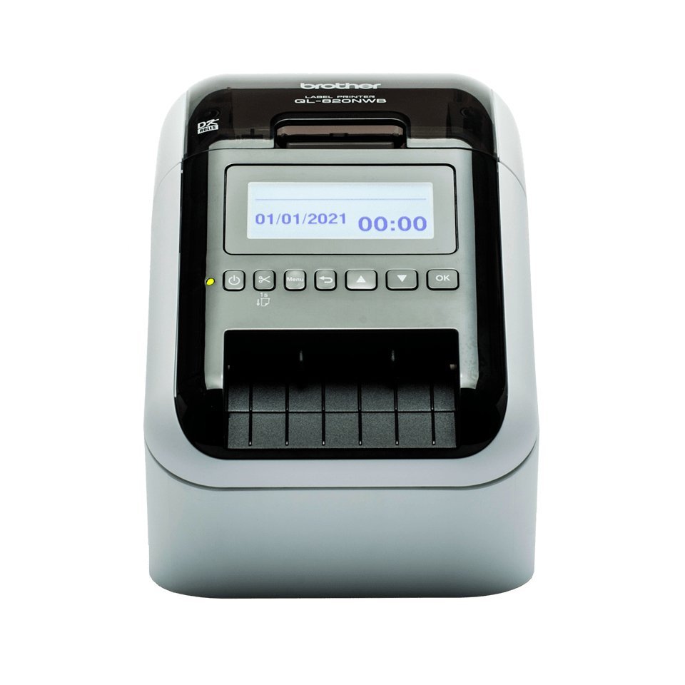 Brother QL-820NWBVMXX1 stampante per etichette (CD) Termica diretta A colori 300 x 600 DPI 176 mm/s Con cavo e senza cavo Collegamento ethernet LAN DK Wi-Fi Blu