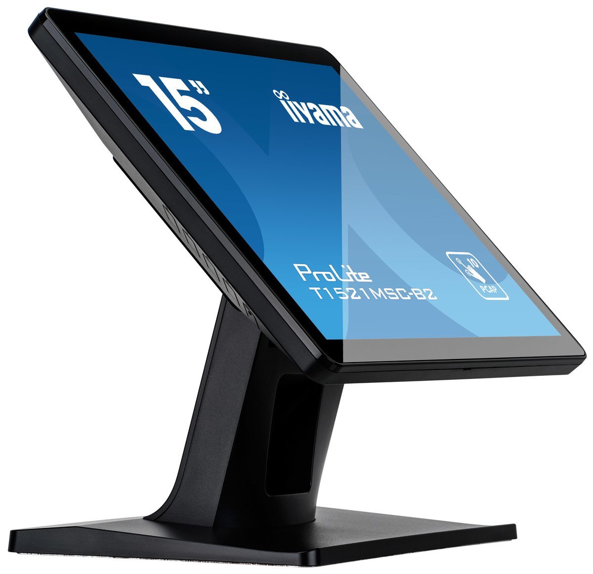iiyama ProLite T1521MSC-B2 - Monitor a LED - 15" - touchscreen - 1024 x 768 - TN - 370 cd/m² - 800:1 - 8 ms - HDMI, VGA - altoparlanti - nero opaco
