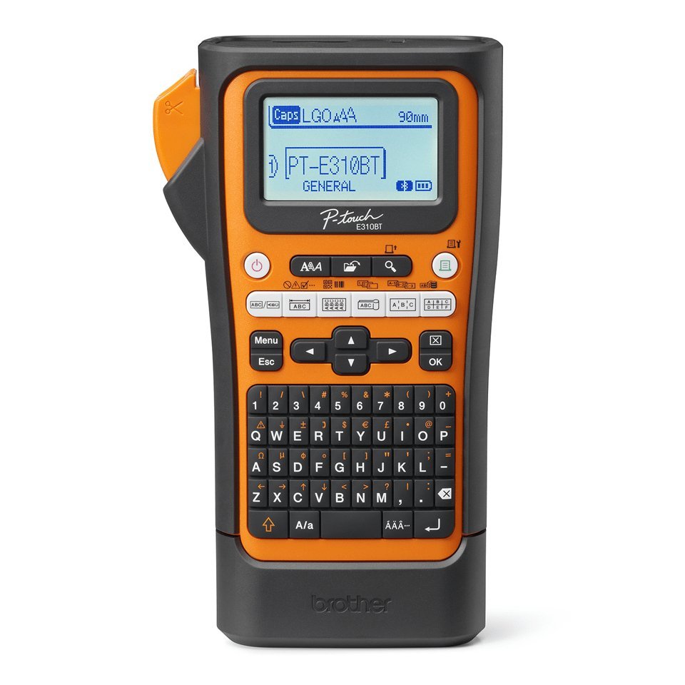 Brother PT-E310BTVP stampante per etichette (CD) Trasferimento termico 180 x 180 DPI 20 mm/s Con cavo e senza cavo HSE/TZe Bluetooth QWERTZ
