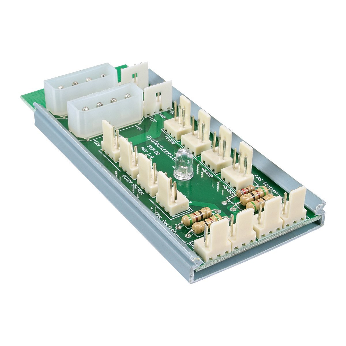 InLine Multi Power Port per 12x Ventole - Hub alimentazione 3pin Molex 12V/7V/5V con LED