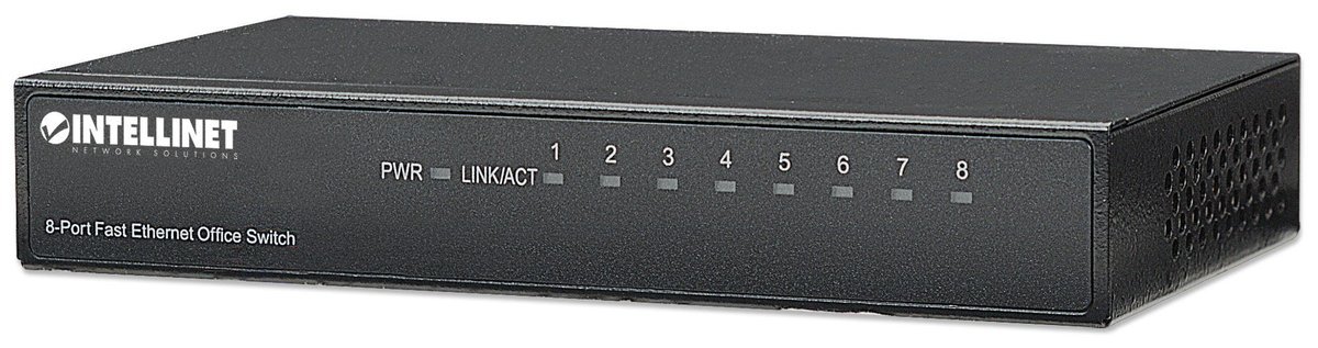 Intellinet 8-Port Fast Ethernet Office Switch Fast Ethernet (10/100) Nero
