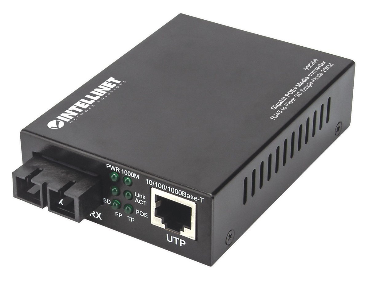 Intellinet 508209 convertitore multimediale di rete 1000 Mbit/s 1310 nm Modalita singola Nero