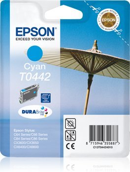 Epson Parasol T0442 - Inks Cyan High Capacity cartuccia d\'inchiostro 1 pz Originale Ciano