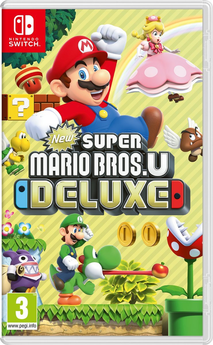 Switch New Super Mario Bros. U Deluxe - <ul> <li>New Super Mario Bros. U si prepara a uscire in versione deluxe su Nintendo Switch! Anche la prima avventura di Luigi da protagonista, New Super Luigi U, ha ricevuto il trattamento deluxe e sar&agrave; inclusa nel gioco, gratuitamente! Per giocare basta un solo Joy-Con per ogni giocatore</li> <li>Scopri 164 livelli insieme a un massimo di tre amici, quando e dove vuoi! Mario, Luigi e Toad sono tutti qui, e se non bastasse, anche Ruboniglio