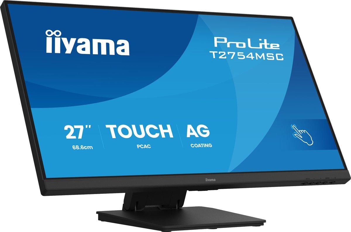 iiyama T2754MSC-B2AG Monitor Touch ProLite 27" IPS FHD PCAP 10 punti AG 300cd 2x2W