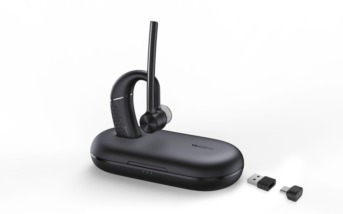 Yealink BH71 Pro USB-C/A Auricolare Wireless A clip Ufficio USB tipo-C Bluetooth Nero