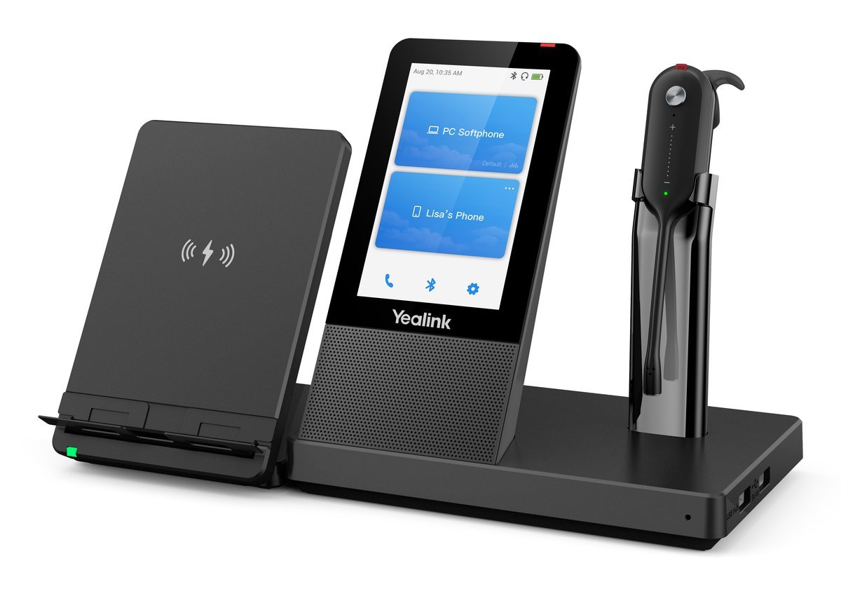 Yealink WH67 UC Auricolare Wireless A clip, A Padiglione, Passanuca Ufficio Bluetooth Base di ricarica Nero