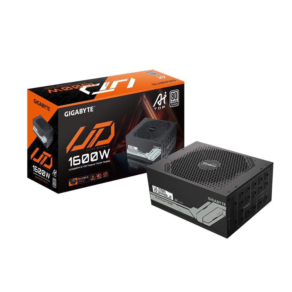 GIGABYTE UD1600PM PG5 AI TOP alimentatore per computer 1600 W 20+4 pin ATX ATX Nero