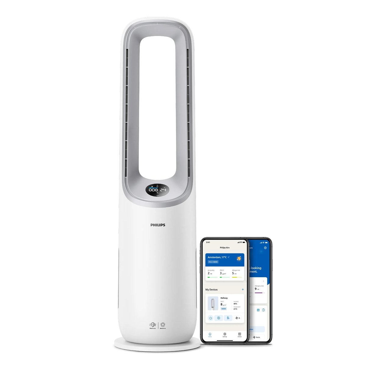 PURIFICATORE PHILIPS E VENTILATORE 70M2 WIFI APP AMF765/10
