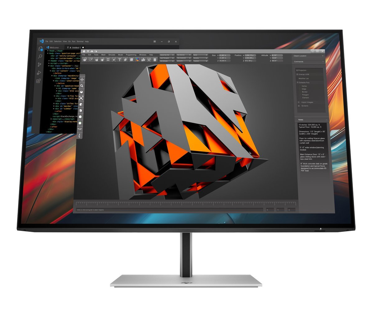 HP Series 7 Pro 724pu Monitor PC 61 cm (24") 1920 x 1200 Pixel LCD Argento