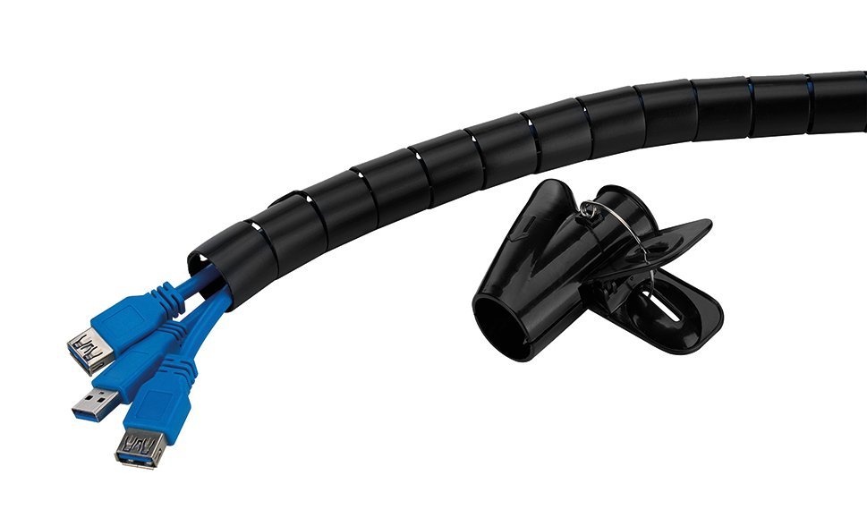 Neomounts ADS06-142BL organizer per cavi Scrivania Guaina intrecciata per cavi Nero 1 pz