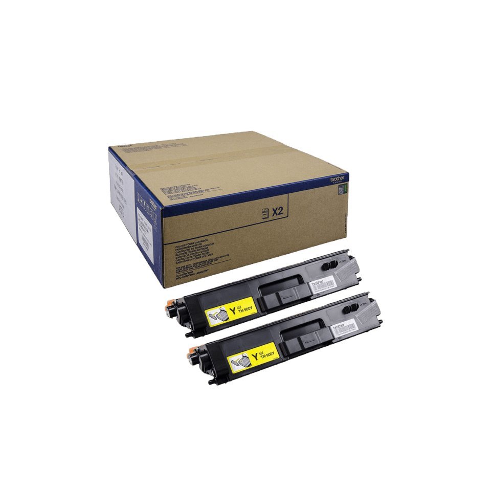 Brother TN900y - Confezione da 2 - giallo - originale - cartuccia toner - per Brother HL-L9200CDWT, HL-L9300CDWT, HL-L9300CDWTT, MFC-L9550CDW, MFC-L9550CDWT