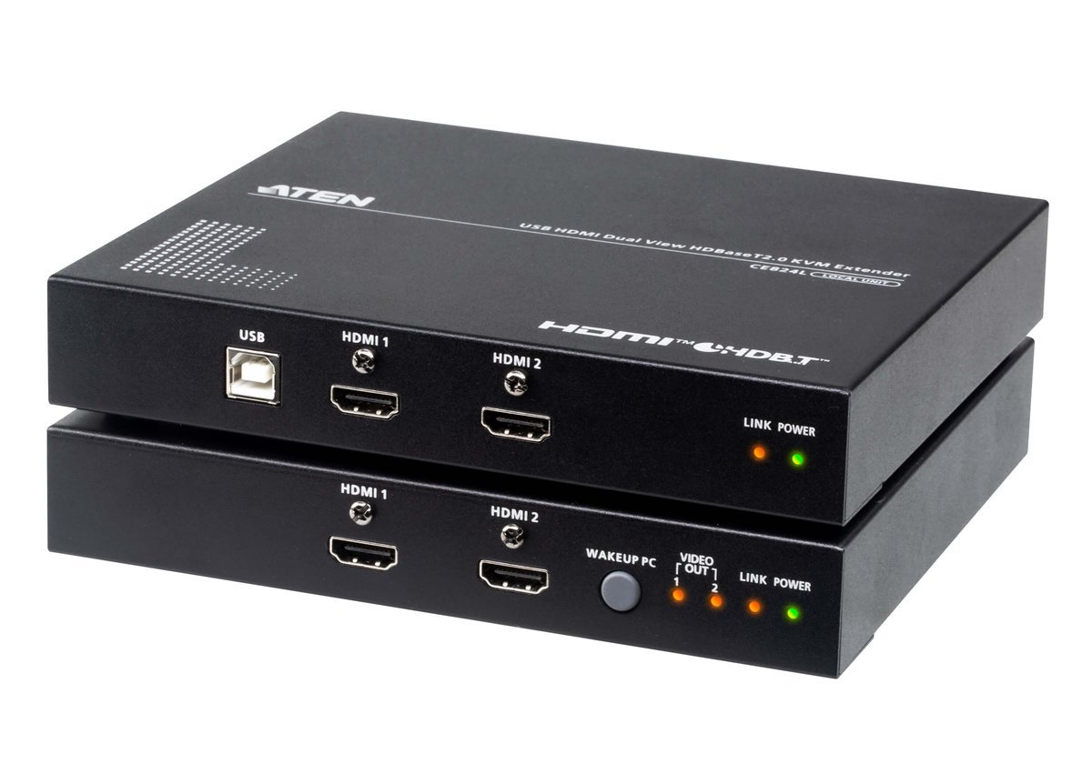 Aten CE824-AT-G USB HDMI Doppio View HDBaseT2.0 KVM Extend