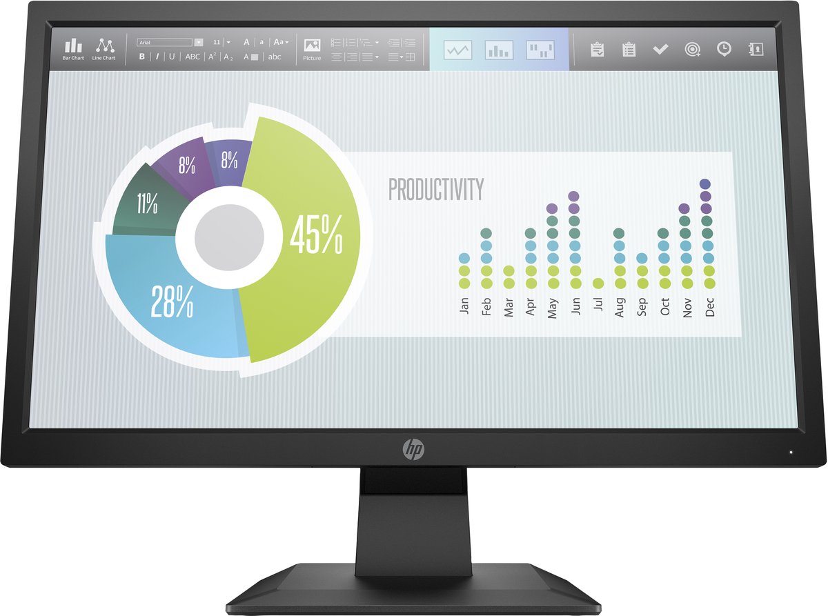HP P204v - Monitor a LED - 19.5" …