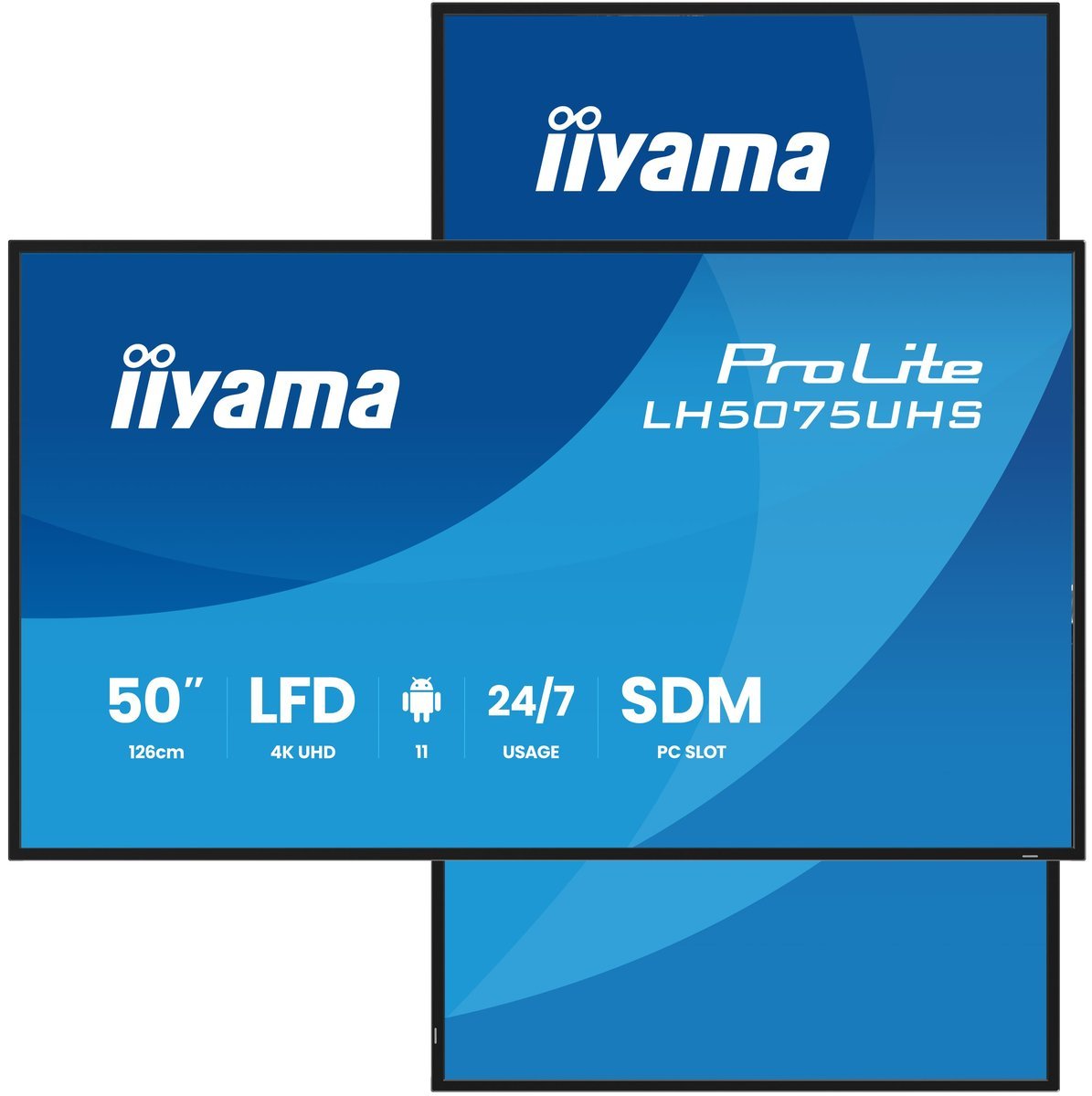 iiyama LH5075UHS-B2AG, Pannello piatto per segnaletica digitale, 125,7 cm (49.5?), LCD, 3840 x 2160 Pixel, Wi-Fi, 24/7