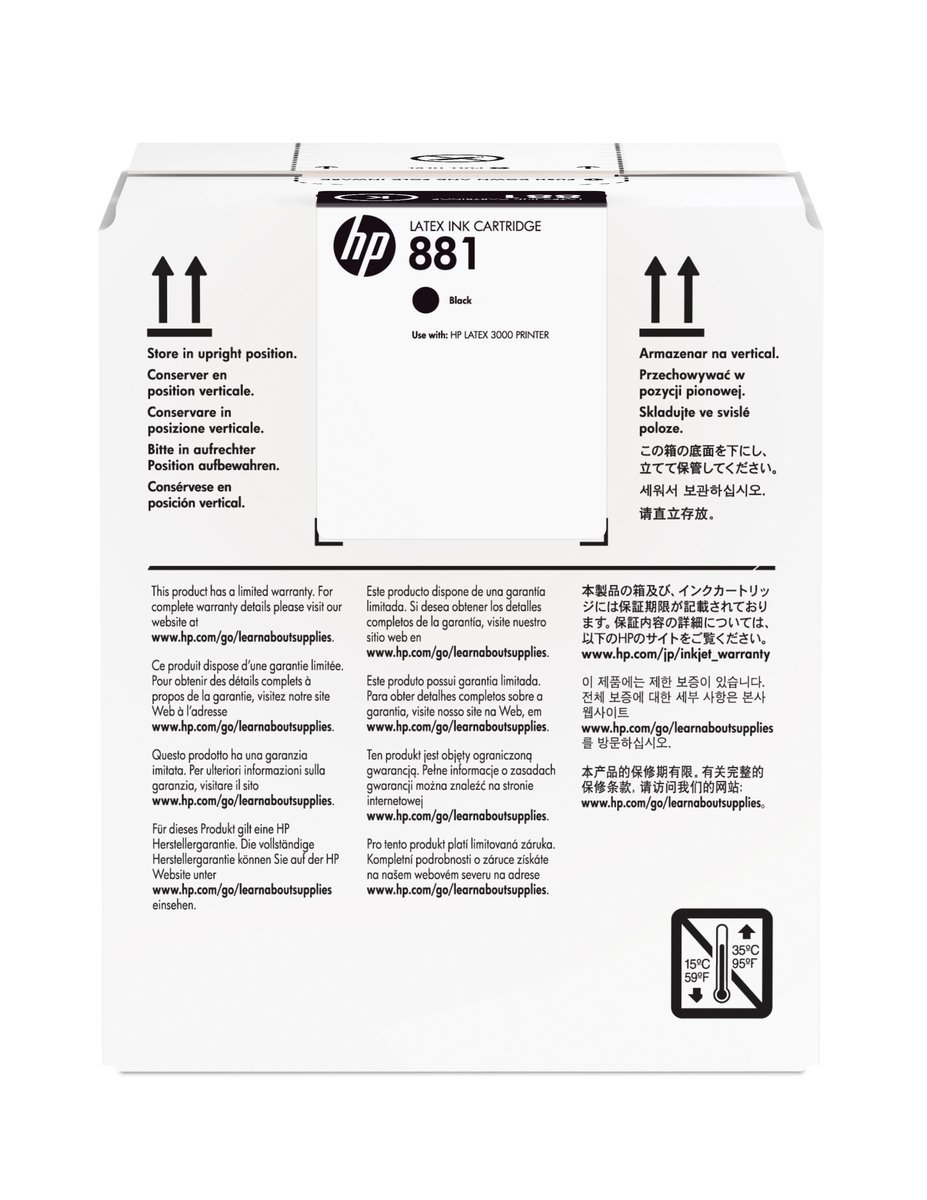 HP INC HP 881 5-LTR BLACK LATEX INK CARTR.