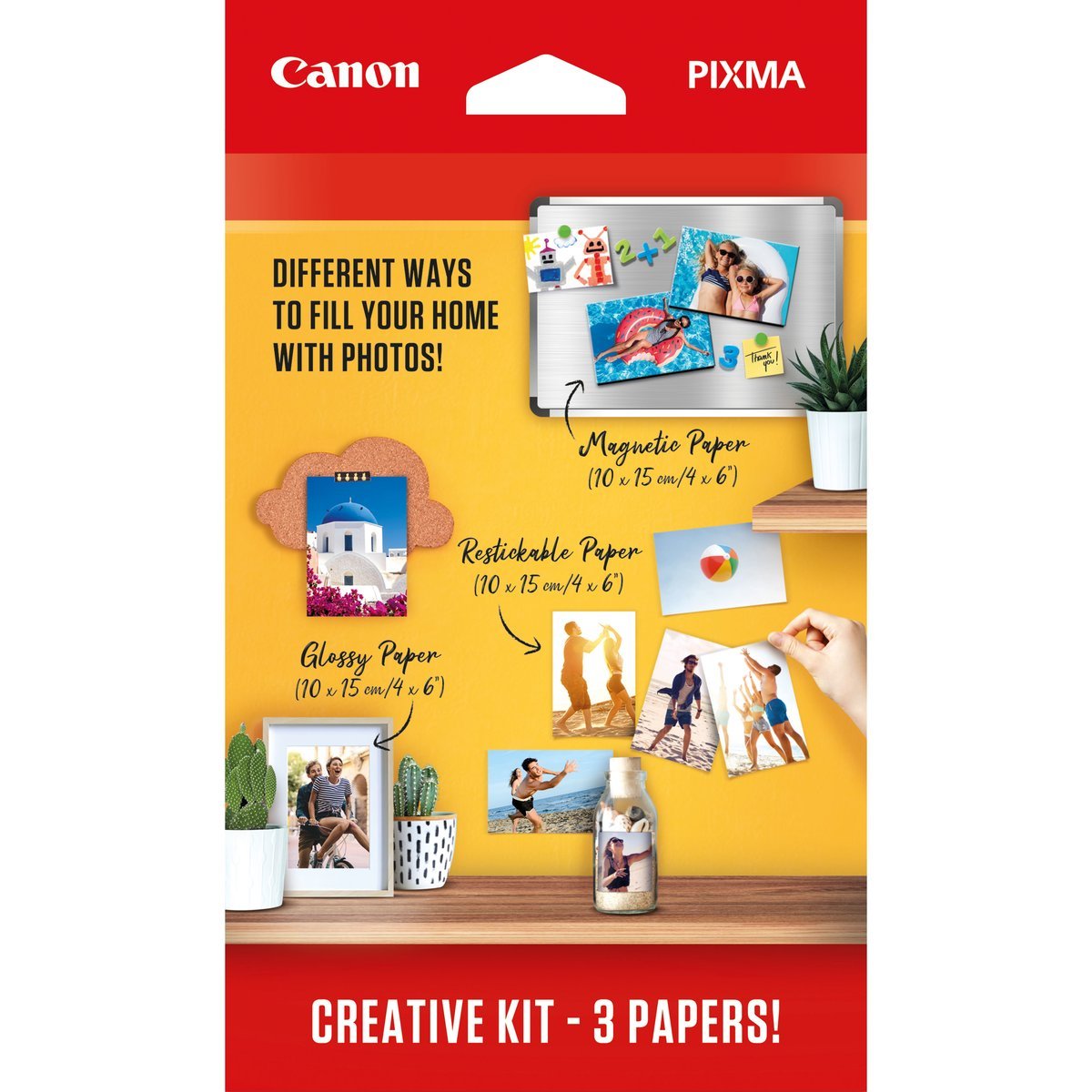 Canon Creative Kit - 100 x 150 mm 60 fogli carta fotografica - per PIXMA G5040, G6040, TS3352, TS3355, TS5350, TS5351, TS5352, TS5353, TS6351, TS8351, TS8352
