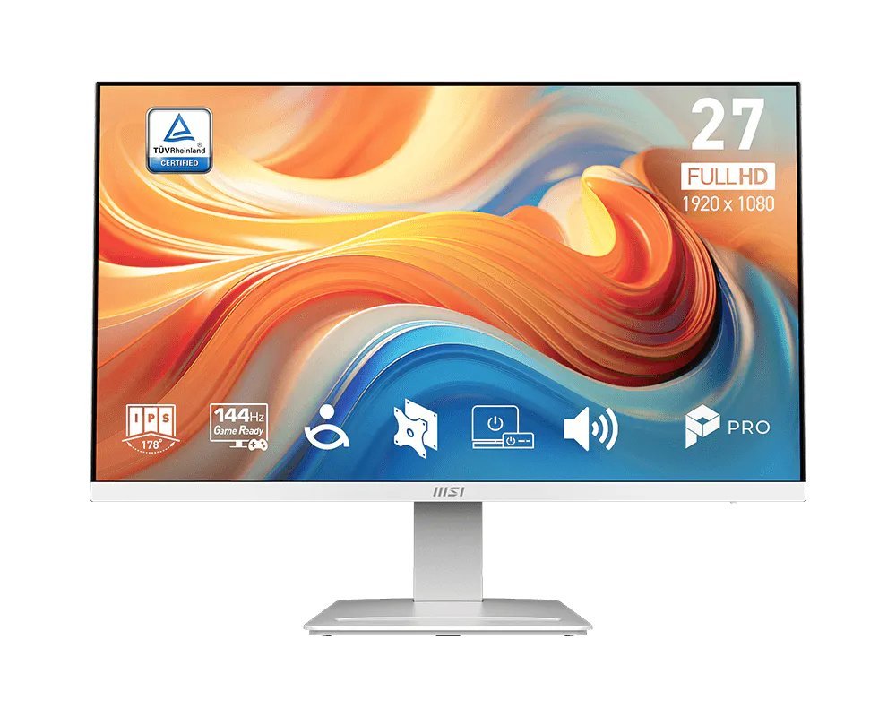 MON 27IPS FHD WH MM H/DP/VGA 144HZ MSI PRO MP273W E14 BIANCO TILT REG