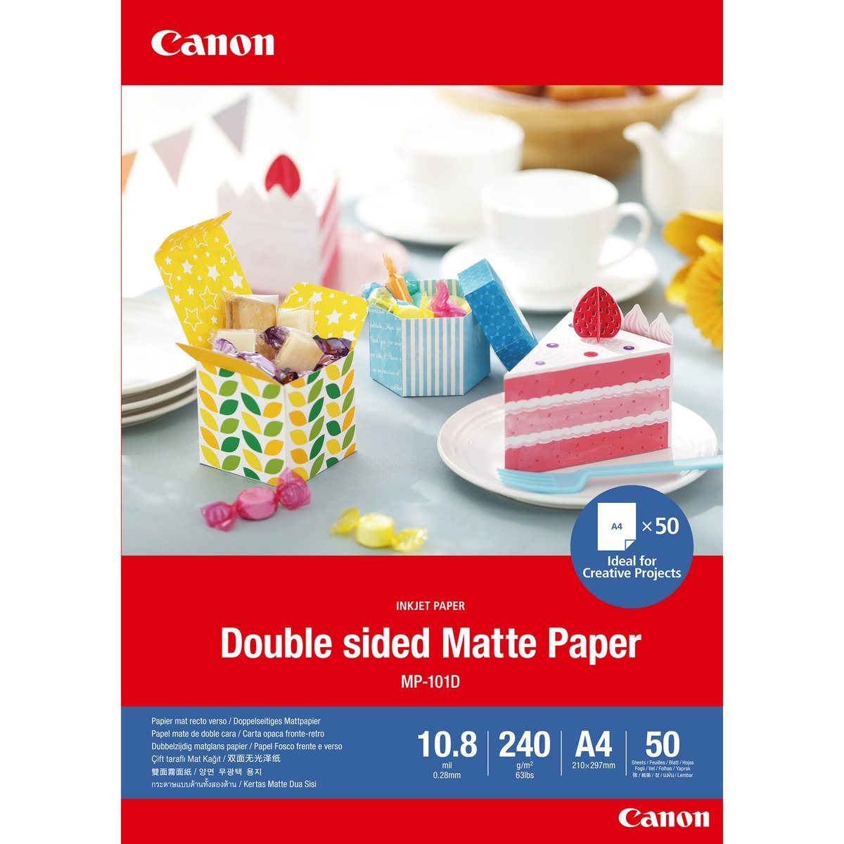 CANON MATTE PHOTO PAPER: CARTA FOTOGRAFICA OPACA STAMPABILE FRONTE/RETRO A4 50 FOGLI