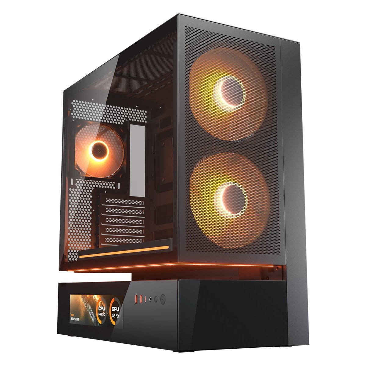 Cougar CFV235 Mesh Vision, Mid-Tower, Vetro Temperato - Nero