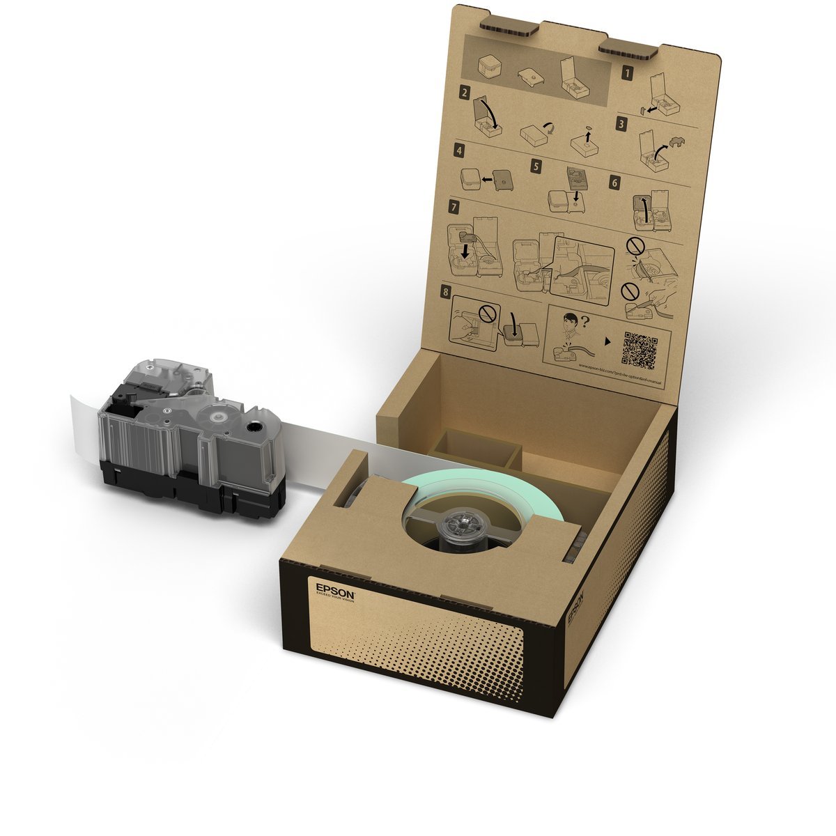 Epson BR-VN50WB-E - Vinile - nero su bianco - Rotolo (5 cm x 45 m) 1 cassetta(e) rotolo di etichette - per LabelWorks LW-Z5000BE, LW-Z5010BE, LW-Z5010BE AZ, LW-Z5010BE QZ