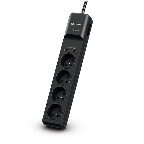 CyberPower P0420SUD0-FR protezione contro le sovratensioni Nero 4 presa(e) CA 200 - 250 V 1,8 m