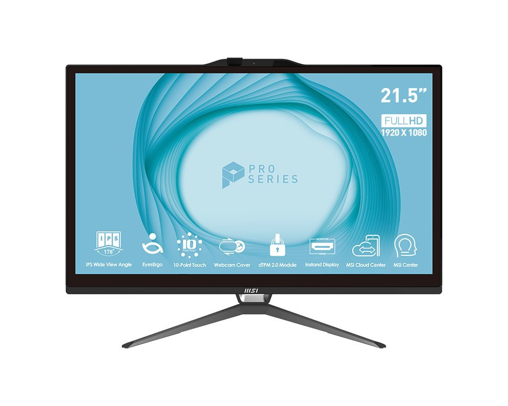 MSI Pro AP222T 13M-057IT IntelÂ® PentiumÂ® Gold G7400 54,6 cm (21.5\) 1920 x 1080 Pixel PC All-in-one 4 GB DDR4-SDRAM 128 GB SSD Windows 11 Pro"