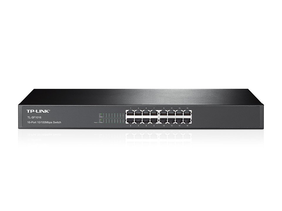 TP-Link TL-SF1016 switch di rete Non gestito Fast Ethernet (10/100) 1U Nero