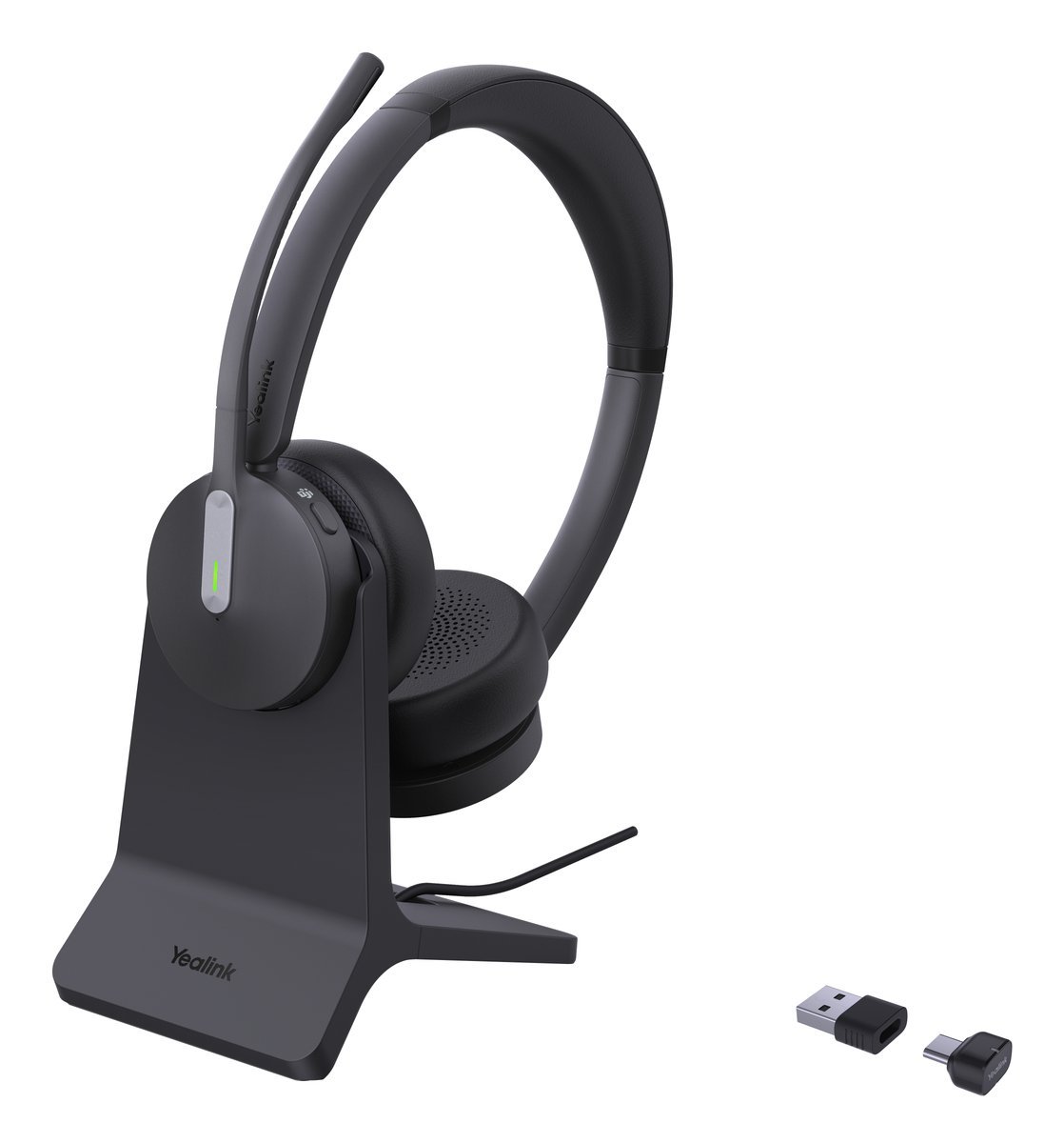 Yealink BH70 Dual with Stand Teams Auricolare Wireless A Padiglione Ufficio USB tipo A Bluetooth Base di ricarica Nero